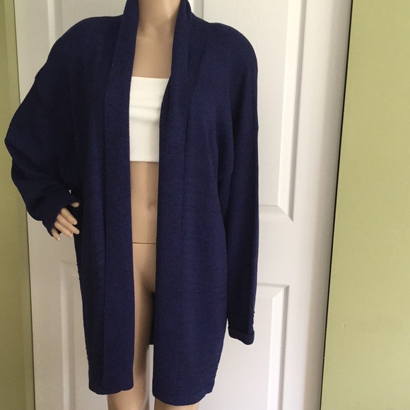 - Vintage Helen HSU NY long open cardigan sweater - Picture 2 of 9